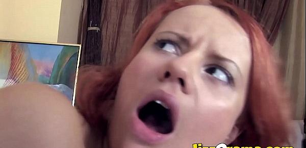  JizzOrama - Ginger Babe got Into Lotion Play